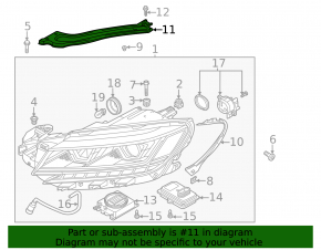 Right eyelash TV bracket for VW Passat 20-22