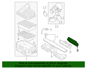 Air intake Audi A3 8V 15-20 rear part