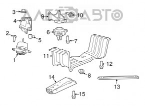 Automatic transmission cushion Dodge Durango 13- RWD 3.6