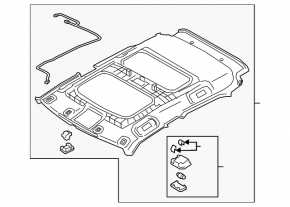 Mitsubishi Eclipse Cross 18-24 headliner for sunroof