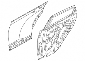 Door bare rear right Hyundai Kona 18-23