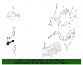 Front left door limiter Nissan Sentra 20-24