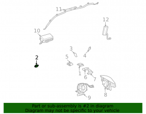 Front left airbag sensor for Toyota Rav4 2011