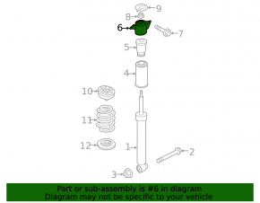 Shock absorber support rear right Audi A4 B9 17- AWD