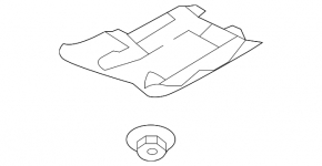 Front right underbody protection Audi A4 B9 17-25