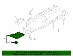 Front right underbody protection Audi A4 B9 17-25