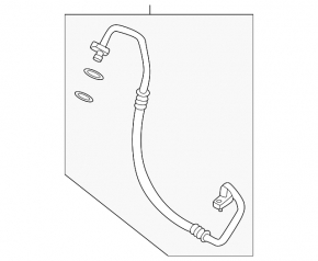 Air conditioning pipe condenser-compressor Nissan Murano 25-26