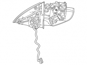 Left side mirror assembly for Mercedes W167 GLE 350 450 20-23 10+8+4+2 turn signal, heated, backlight, BSM, camera, auto-dimming, black, glued, scratches, contact with water, oxidized connectors