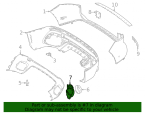 Lower left rear bumper trim for Mercedes H247 GLA 20-26