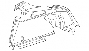 Left rear pillar trim behind the window, Mercedes GLC 16-22, light gray, broken guide, scratches, needs cleaning