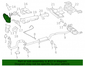 Exhaust manifold protection upper Mercedes CLA 250 14-19