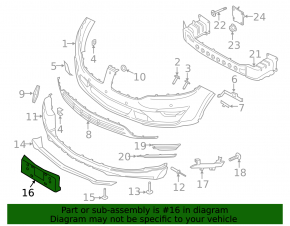 Lincoln MKC 15-18 Front Bumper License Plate