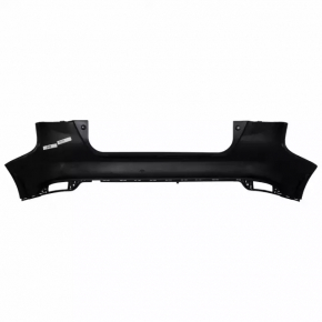 Rear bumper bare Ford Focus mk3 15-18 rest 4d for parking sensors graphite, broken mount, dented