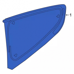 Fixed glass rear right window for Ford Mustang mk6 15-23 coupe