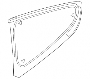 Fixed glass rear right window for Ford Mustang mk6 15-23 coupe