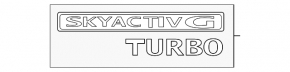 Emblem inscription SKYACTIV G TURBO trunk door Mazda CX-5 22-25