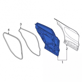 Door bare rear left Ford Mustang Mach-E 21-23