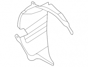 Left radiator deflector for Porsche Taycan 20-26