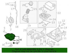 Oil pan Audi Q7 4L 10-15 3.0 TDI
