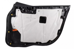 Door trim panel, front left, Chevrolet Bolt 17 - dark gray, rubber armrest, white plastic insert, no lock button, scratches