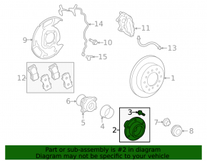 Front left hub for Toyota Sequoia 08-16 AWD