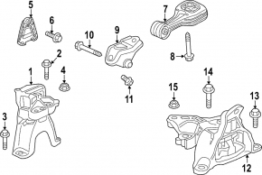 Left engine mount for Honda Civic XI FE/FL 22-24 2.0 manual transmission