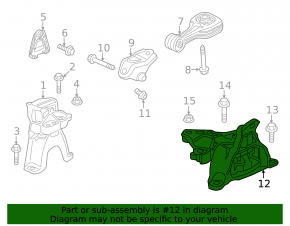 Left engine mount for Honda Civic XI FE/FL 22-24 2.0 manual transmission