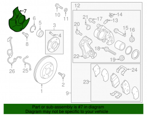 Brake Disc Cover Front Left Kia Optima 11-16