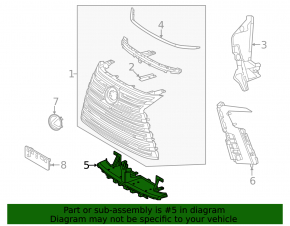 Lower grille bracket for Lexus LX 22-26