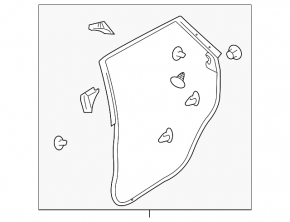 Door seal rear right Subaru Legacy 15-19