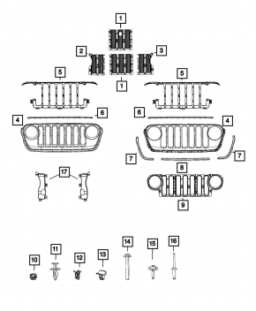 Jeep Gladiator 20-23 Grille Base