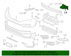 Front bumper reinforcement fang left Honda CRV 17-22