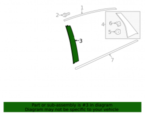 Honda Accord 23-26 front side door trim, rear left, structure