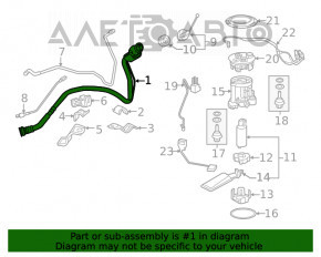 Fuel filler neck Lexus RX350 RX450h 16-22 AWD