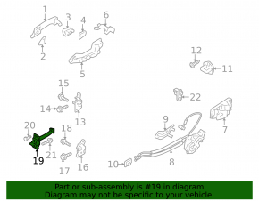 Rear left door limiter Hyundai Sonata 11-15