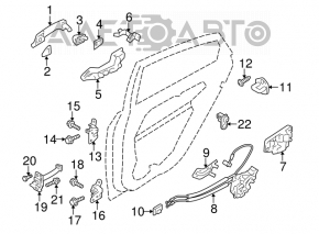Rear left door limiter Hyundai Sonata 11-15