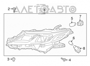Headlight front left complete Toyota Camry v70 18-24 LED AFS