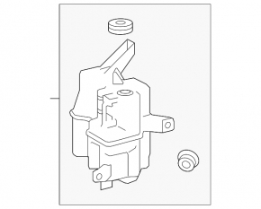 Toyota Prius V 12-15 Windscreen Washer Reservoir for 3 Engines