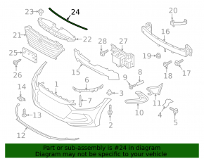 Front bumper seal Hyundai Elantra AD 17-18