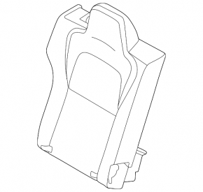 Rear seat back trim, 2nd row, right, Nissan Murano 25-26 Platinum, combined leather, dark gray and brown