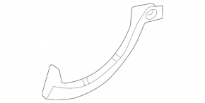 Trunk lid hinge trim right Mercedes W213 E 17-23