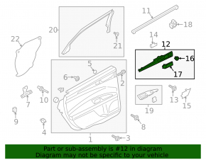 Door handle inner rear right Ford Fusion mk5 13-16 cracks on the trim