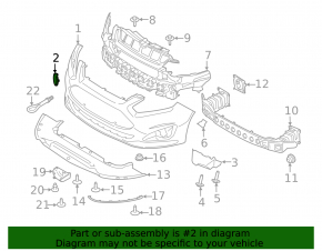 Ford C-max MK2 13-18 usa front bumper tow hook plug