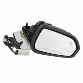 Right side mirror assembly for Lincoln MKZ 13-16, 14 pins, BSM, turn signal, projection, beige + chrome