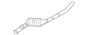 Exhaust line middle section with catalytic converter BMW X5 F15 14-18 3.0D