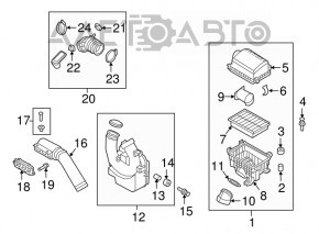 Air intake grille Hyundai Elantra AD 17-18