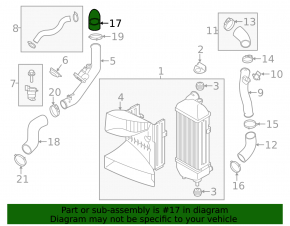 Air pipe right upper Hyundai Sonata 11-14 2.0