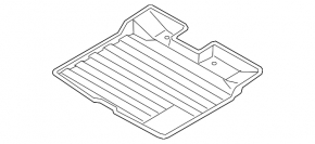 Volvo XC40 19-25 black trunk trough trim without spare tire
