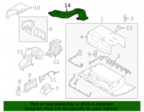 Air duct cooling VVB Kia Optima 11-16 hybrid