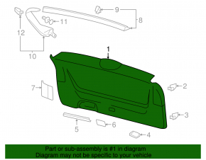 Lower Trunk Door Trim VW Atlas 18-25